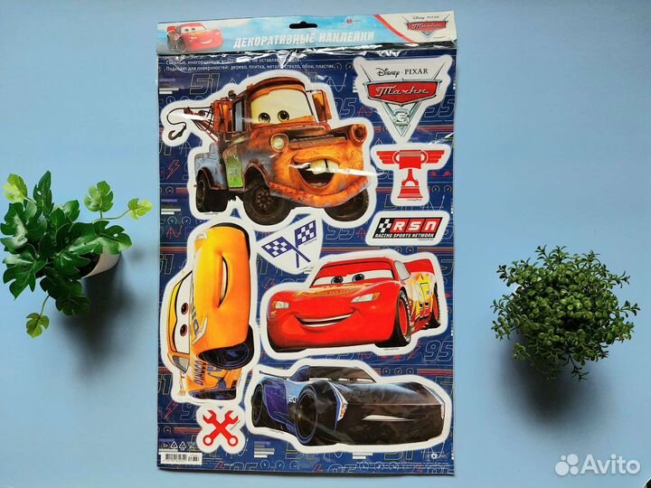 Интерьерные наклейки детские тачки
