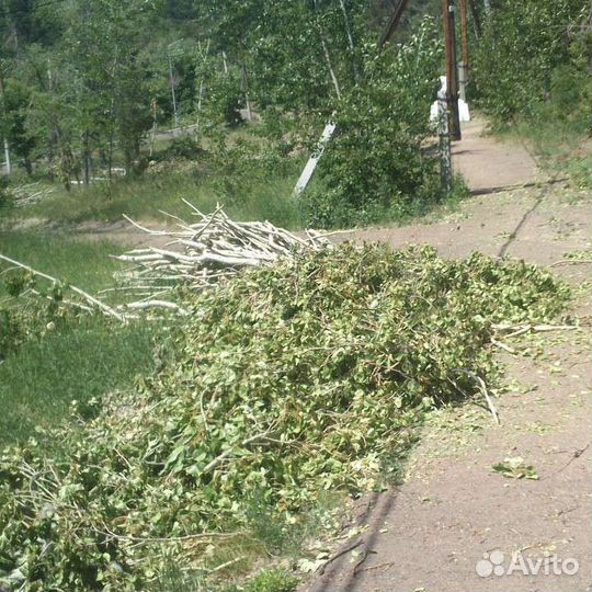 Копка ям траншей покос травы тримером