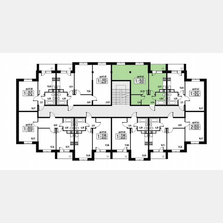 1-к. квартира, 48 м², 3/3 эт.