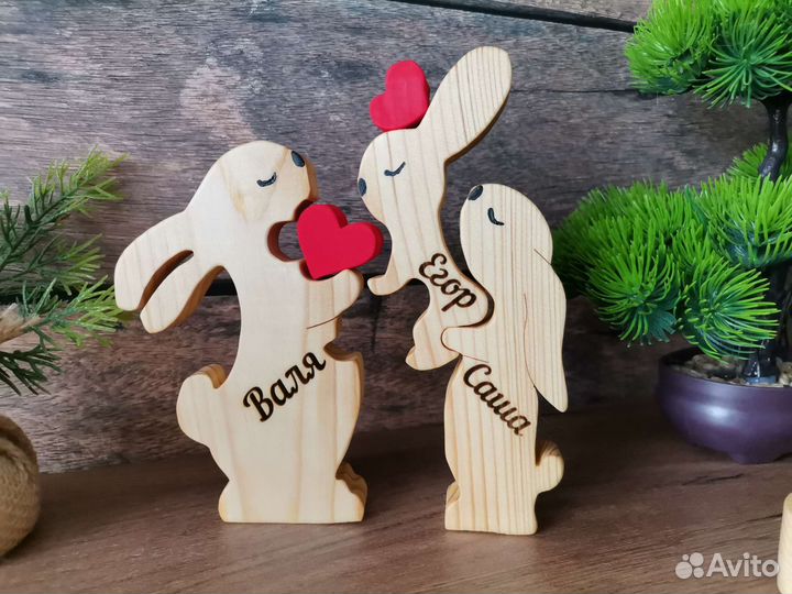 Именные зайчики ручной работы