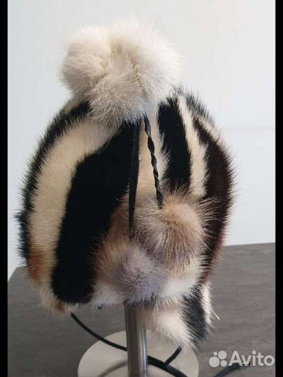 Шапка для девочки норковая