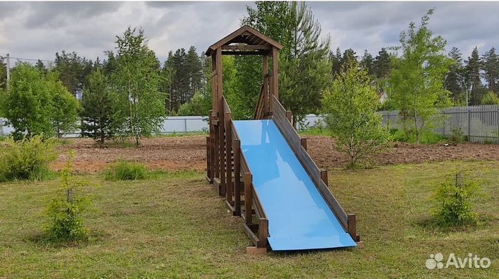 Игровая конструкция широкая горка Серия W модель 2