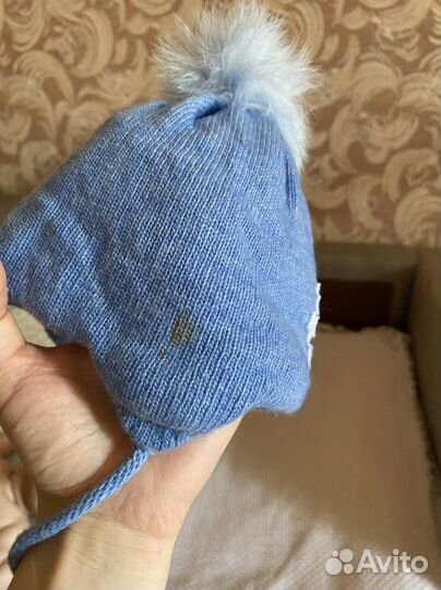 Шапка для новорожденого(мальчик размер 38)