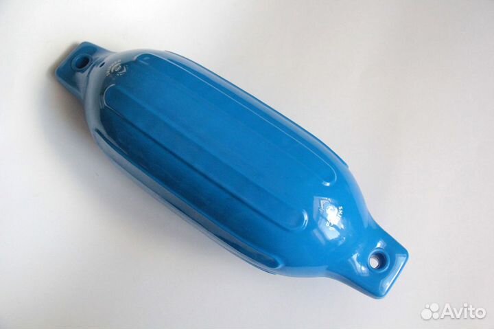 Кранец синий надувной с двусторон проушиной406x115