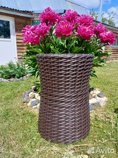 Напольные кашпо из ротанга