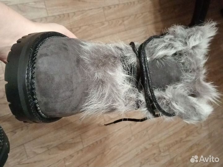 Ботинки зимние женские (нат. замша, нат. мех