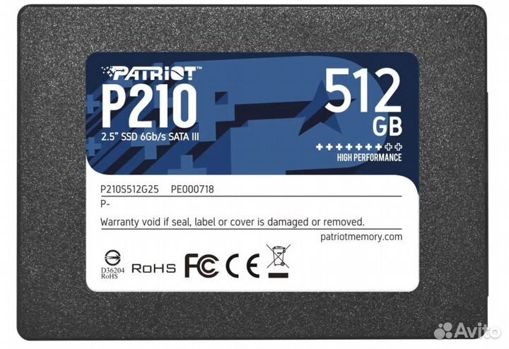 SSD Patriot Memory P210 512Gb 2.5