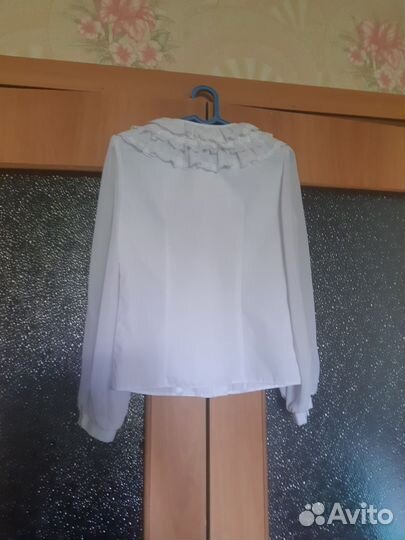 Блузка белая школьная 128 134
