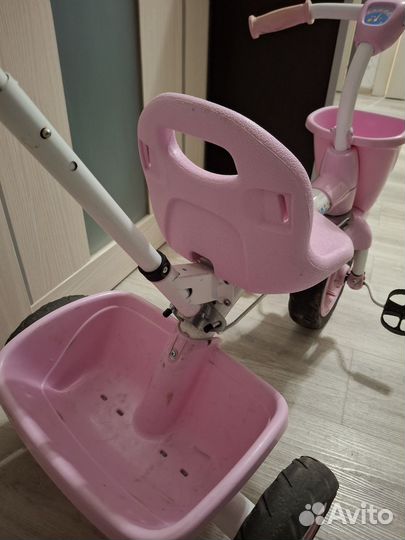 Детский велосипед трехколесный с ручкой бу