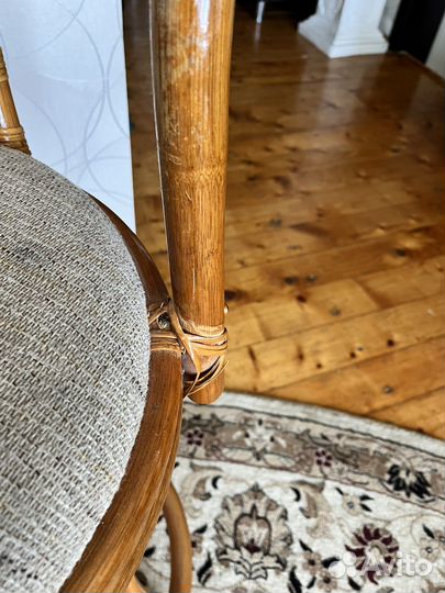 Стул барный из ротанга