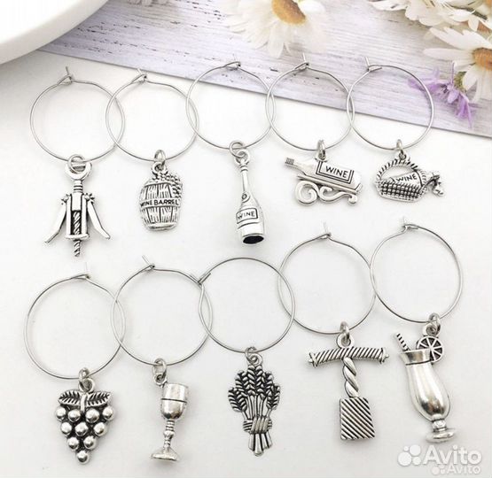 Украшение на бокал, маркеры