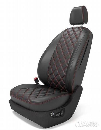 Чехлы из экокожи 3D Ромб - Mitsubishi Outlander 3