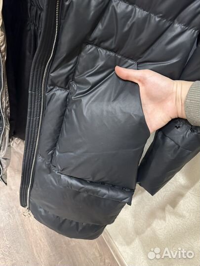 Пуховик теплый 100 см с пухом снежная королева