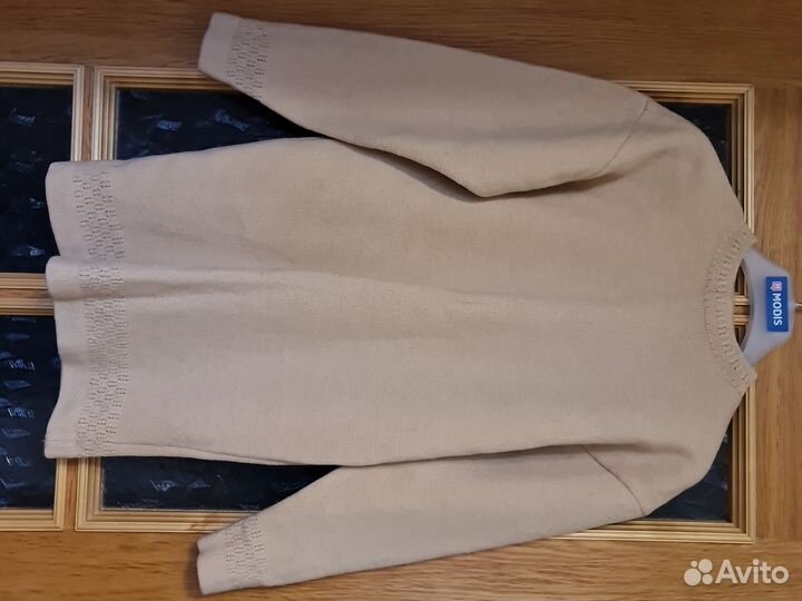 Свитер женский бежевый S/M 44/46 шерсть 100%