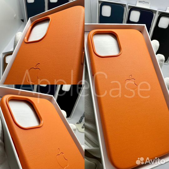 Чехол на iPhone 12/ 12 pro/Pro Max кожаный Luxe