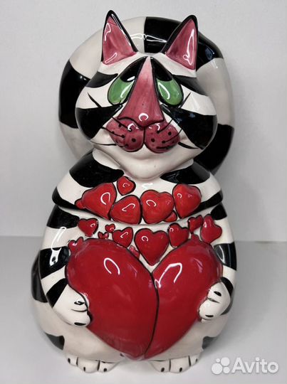 Керамический кот. Фигурка и емкость