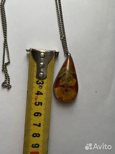 Кулон янтарь СССР с цепочкой