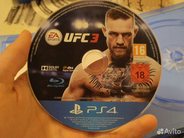 Диск на ps 4 UFC 3