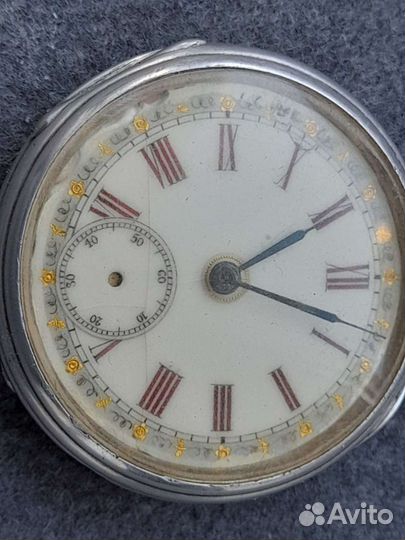 Часы карманные в серебе антиквариат