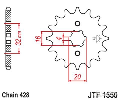 Звезда ведущая JTF1550 14