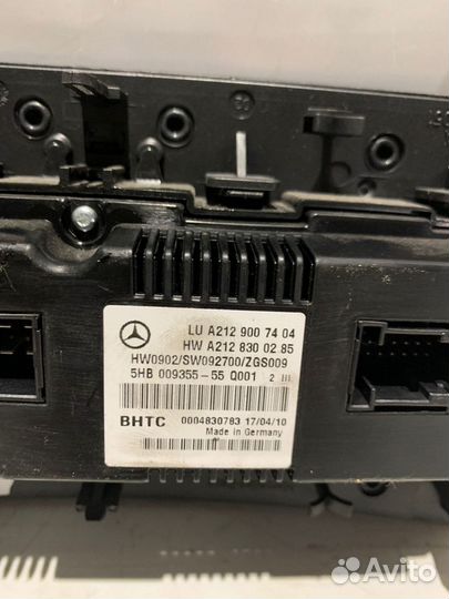 Блок управления климат контролем E-класс W212/S212/C207/A207 (2009—2013) Mercedes-Benz