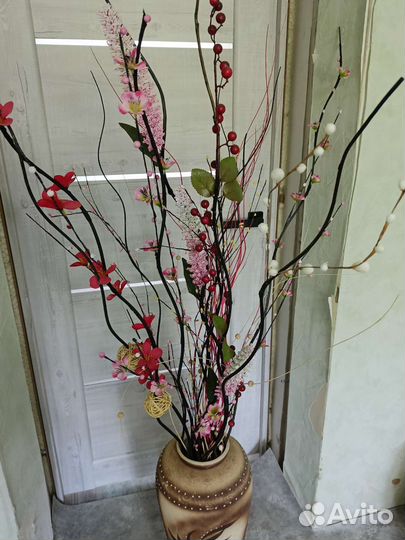 Искусственные цветы для декора бу