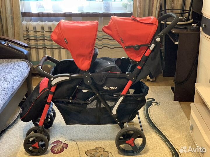 Коляска для двойни EasyGo Fusion Duo