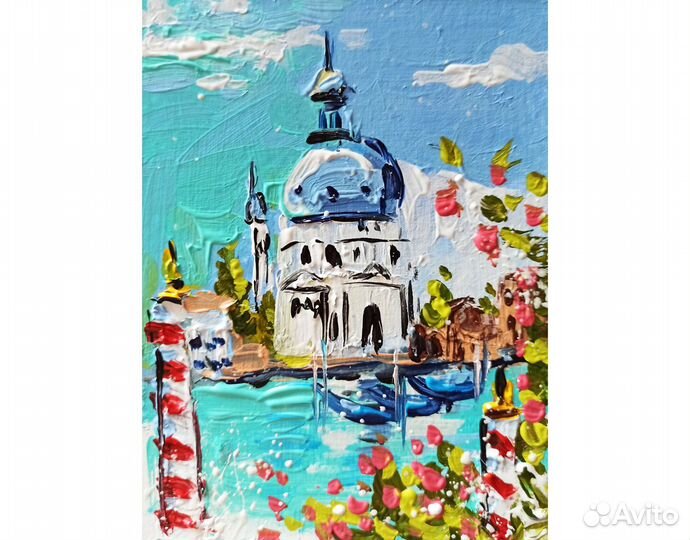 Картина Венеция пейзаж каналы масло живопись город