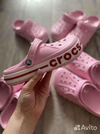 Crocs сабо женские розовые