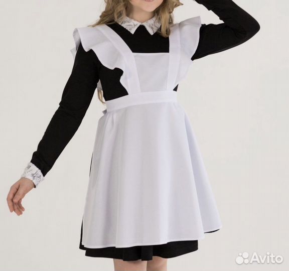 Белый школьный фартук