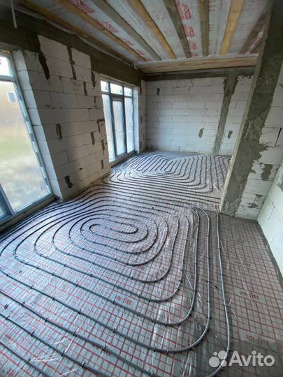 Монтаж отопления, Теплый пол, водоснабжение