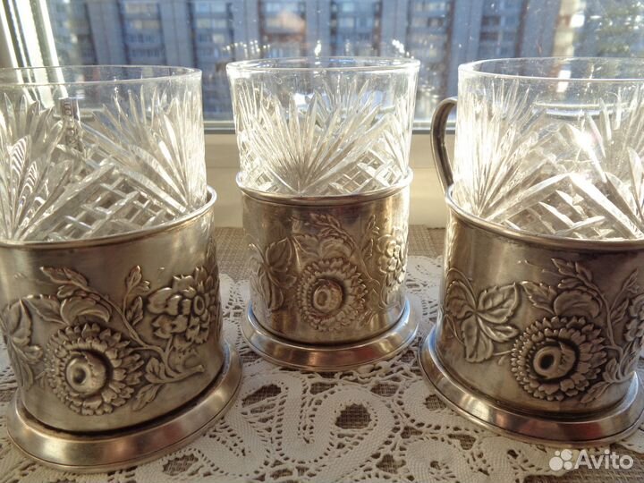 Ложки вилки Подстаканник Мельхиор