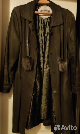 Пальто из кожи крег