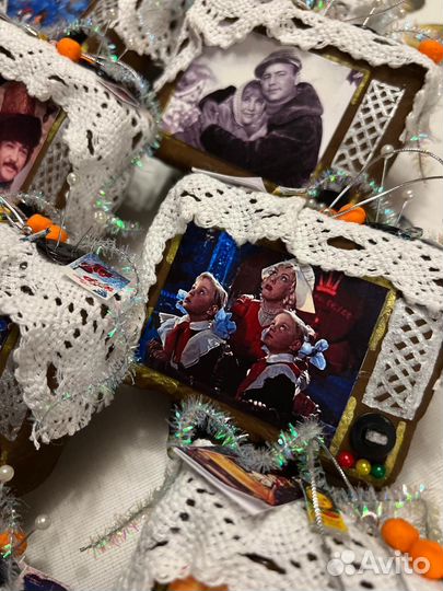 Новогодние игрушки в ретро стиле