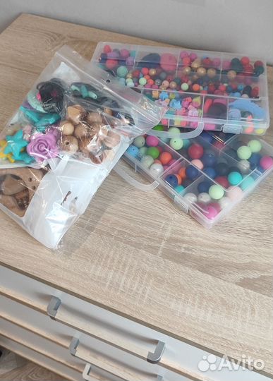 Фурнитура силиконовая бусины грызунки держатели