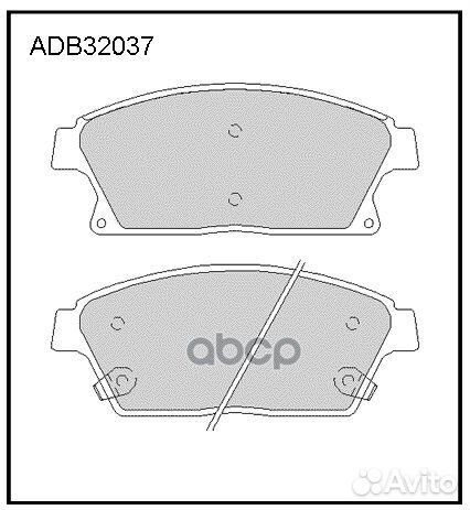 Колодки тормозные дисковые перед ADB32037 A