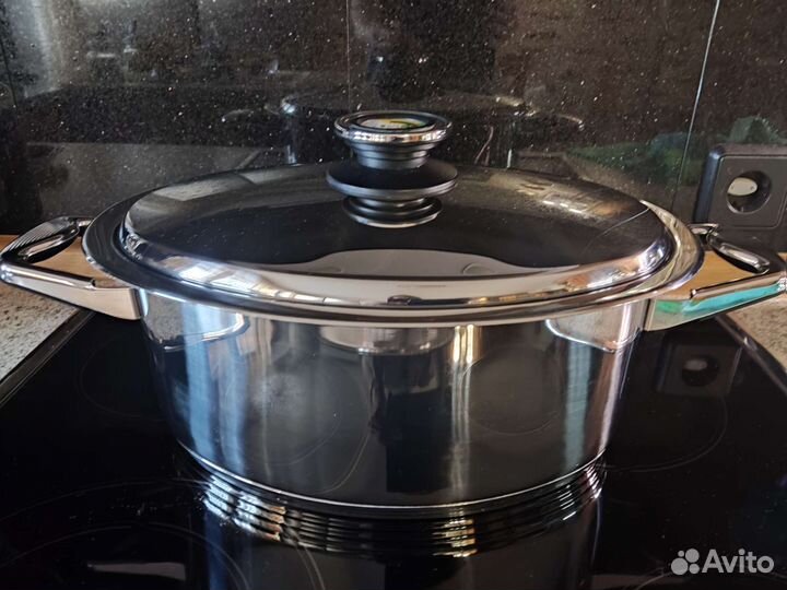 Кастрюля из нержавейки утятница Zepter