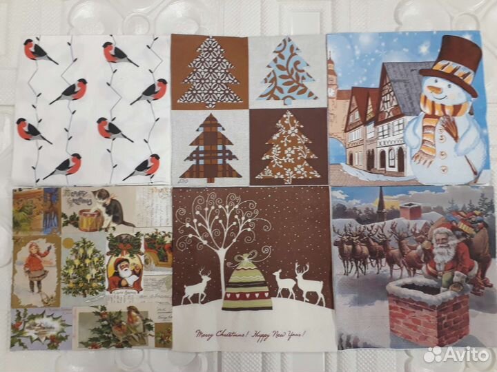 Салфетки Новый год декупаж декор подарки