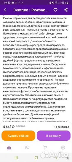 Рюкзак школьный ортопедический