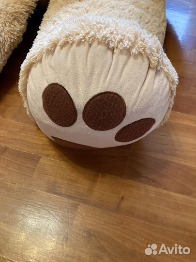 Мягкий плюшевый коричневый медведь рост 134 см