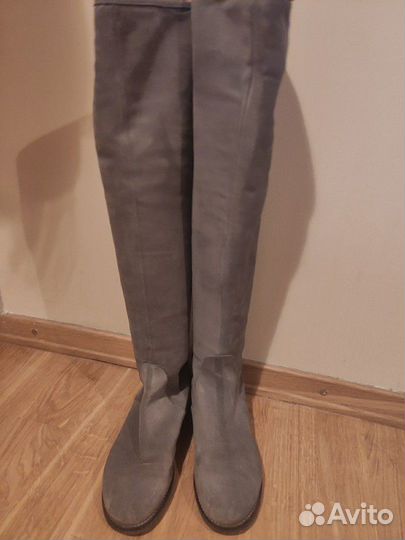 Ботфорты сапоги с мехом Baldan серые сапоги серые