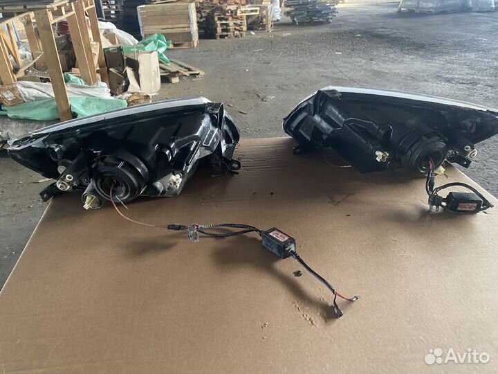 Фары Granta ангельские глазки синие