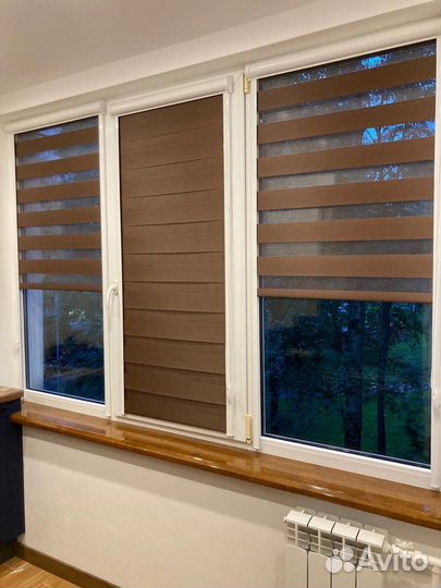 Рулонные шторы зебра