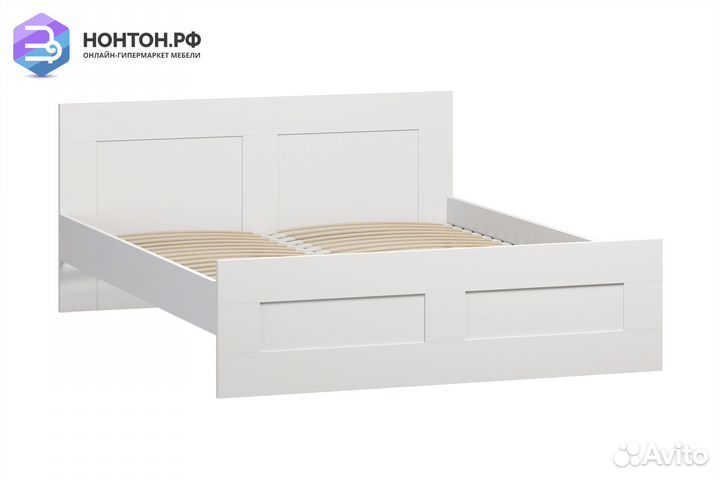 Кровать двуспальная Сириус белая