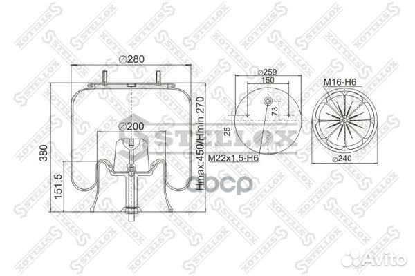 Пневмоп. со стак4022NP05 порш.Пласт. 2шп.М12 1о