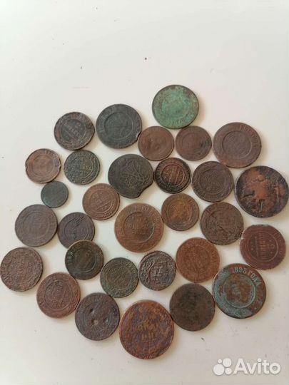 Старинные царские медные монеты лот 1