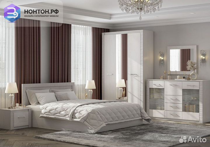 Спальный гарнитур Вирджиния ясень анкор светлый