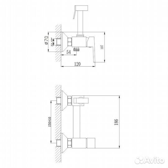 Гигиенический душ со смесителем Haiba HB5513-4