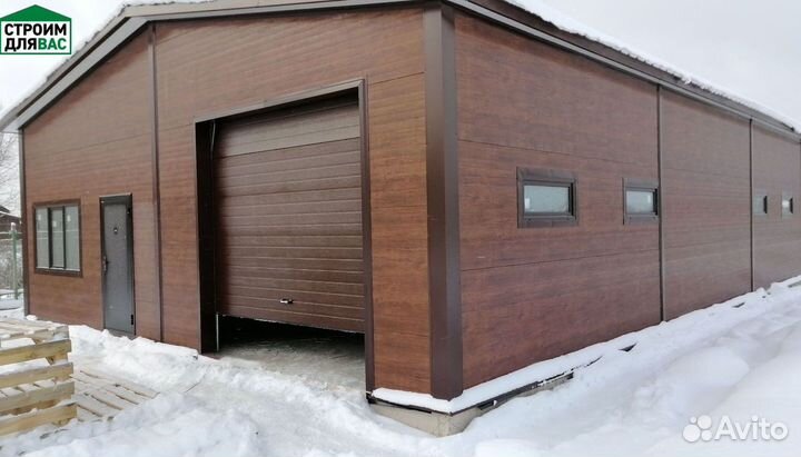 Быстровозводимый ангар из сэндвич панелей под ключ