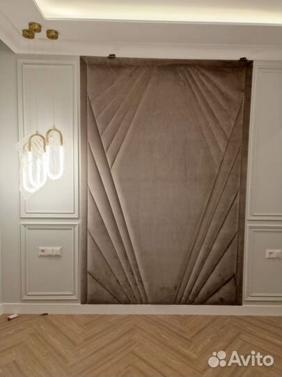 Мягкие стеновые панели и кровать